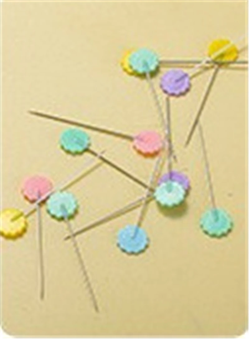 100 Pieces Flat Button Straight Pins,Sewing Pins Quilting Pins For