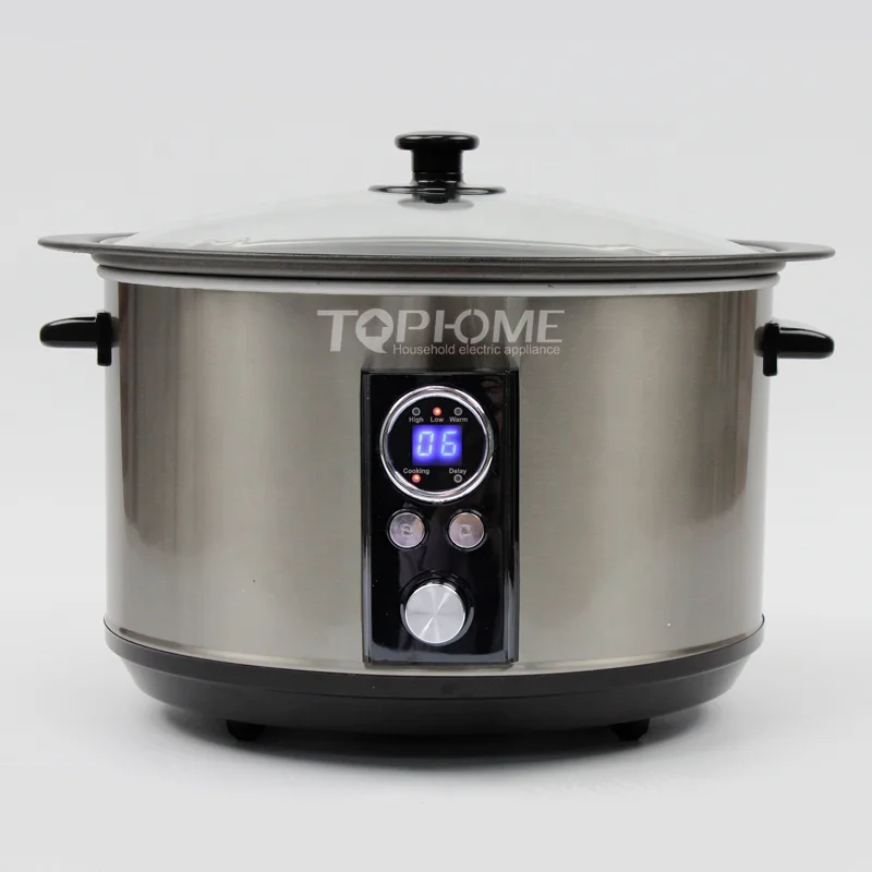 6.5l Multifunction Slow Cooker Aluminium Inner Pot Programmable Digital