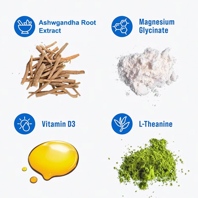 Private Label Pre Workout Energy Adaptogenic Drink Calming Powder Mix Hydration Stick Electrolyte Powder for Calm &Stress Relief
