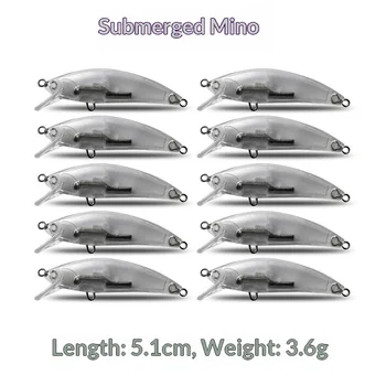 Japanese-Style Subsurface Minnow DIY Stainless Steel Lure Blank Body 51cm/36g Transparent Live Bait Without Hooks – Minnow – view 5