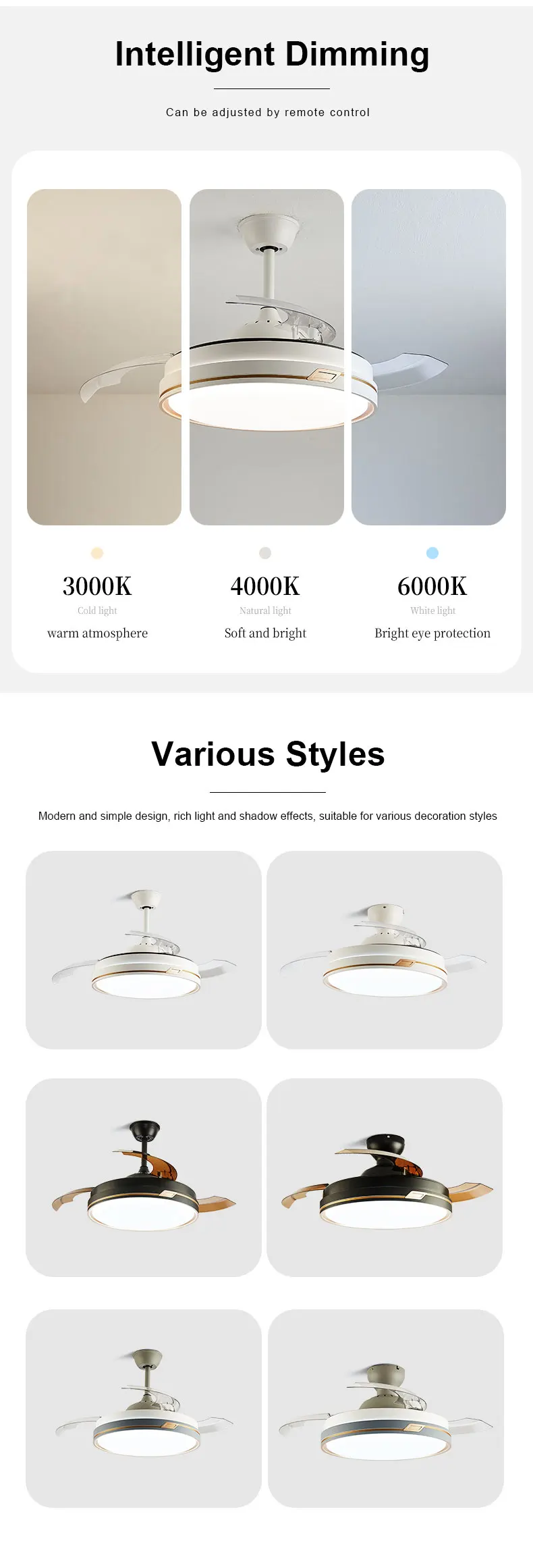 Ceiling Fan, LED, 110-220V, 35W - detail 8