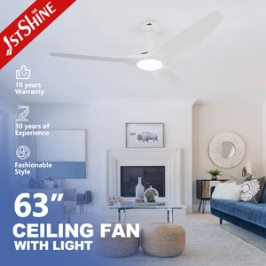 1stshine Ceiling Fan with DC Motor Smart Control Flush Mount White Ceiling Fan Light