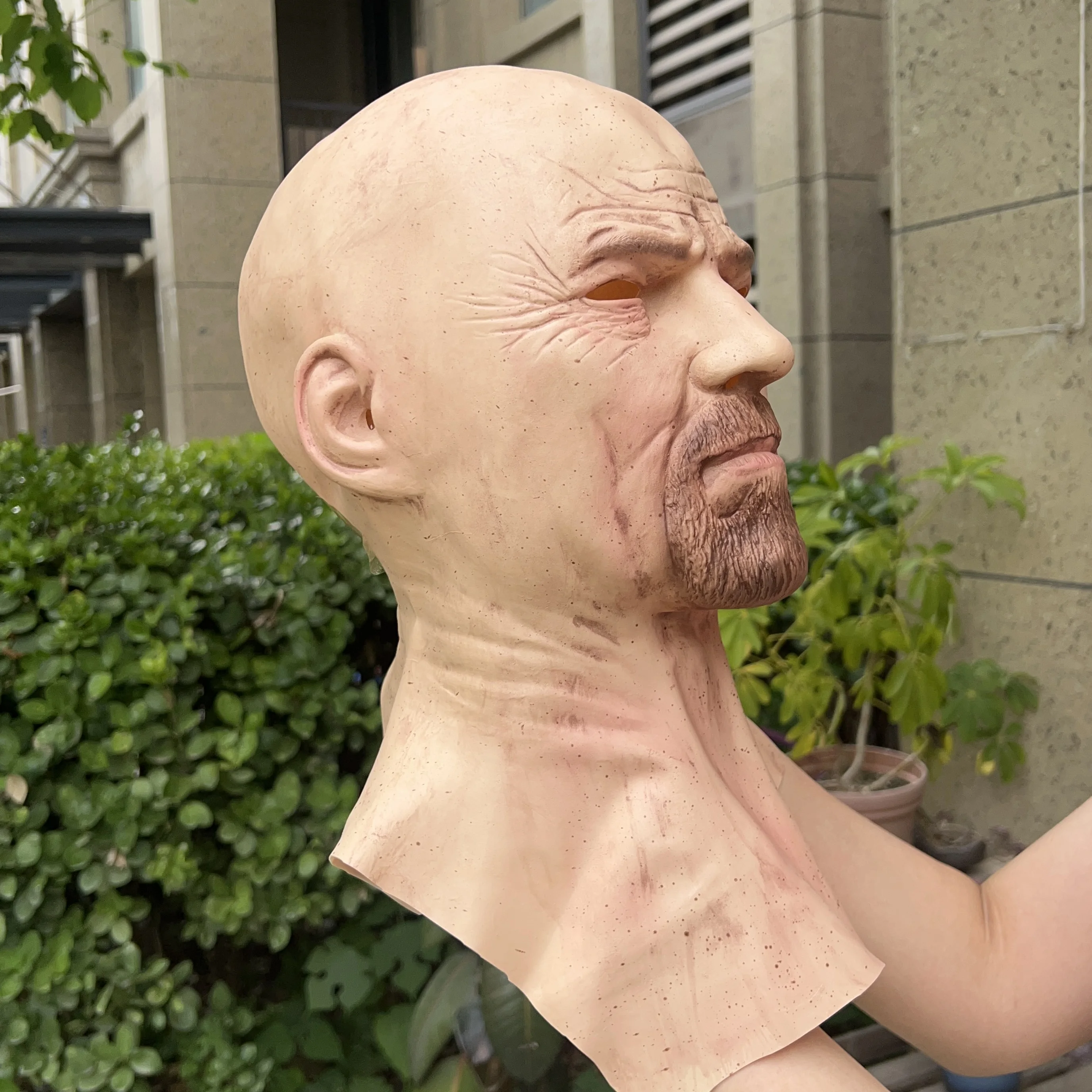 Masquerade Party Full Face Realistic Latax Mask Scary Human Old Man Terror Halloween Mask Mascaras De Fiesta
