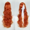 80 cabello rizado rojo castaño