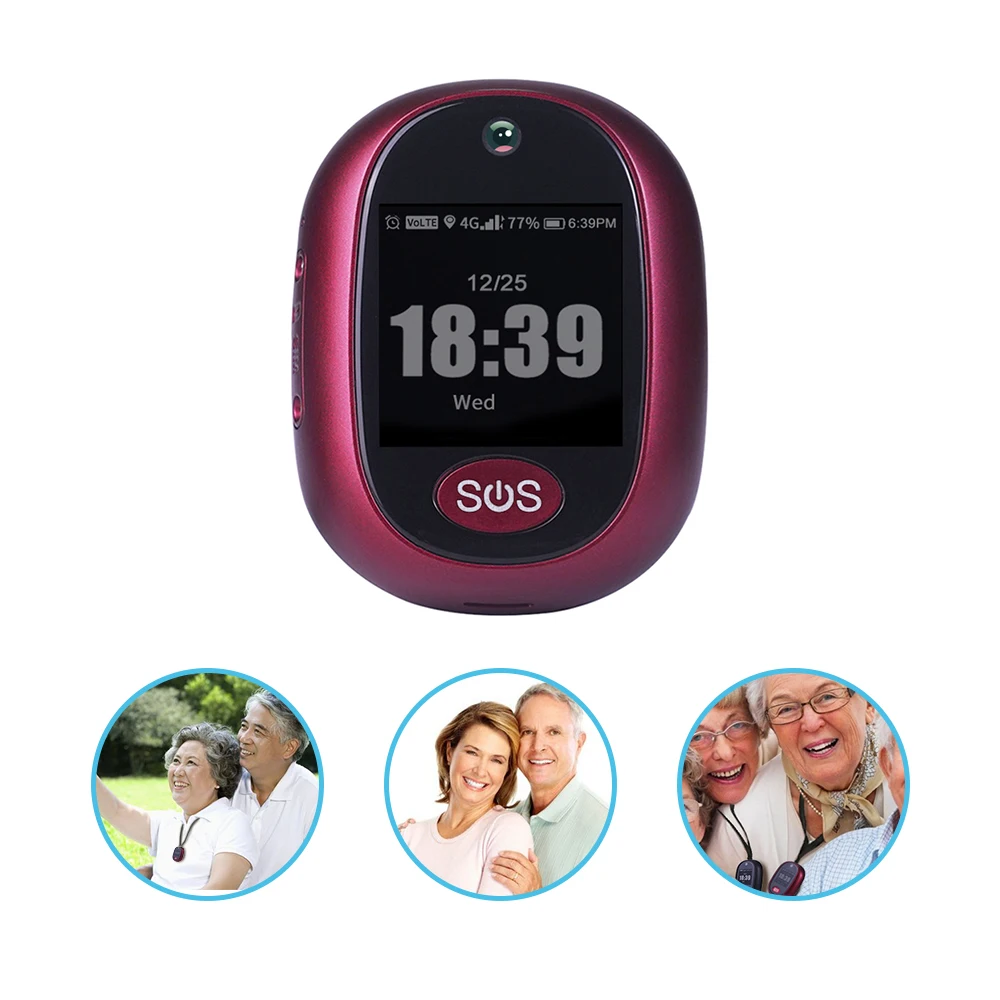 4G Personal GPS Safety Tracker Wireless Emergency Alert Pendant 4G SOS GPS  Tracking Device, image size:1000x1000