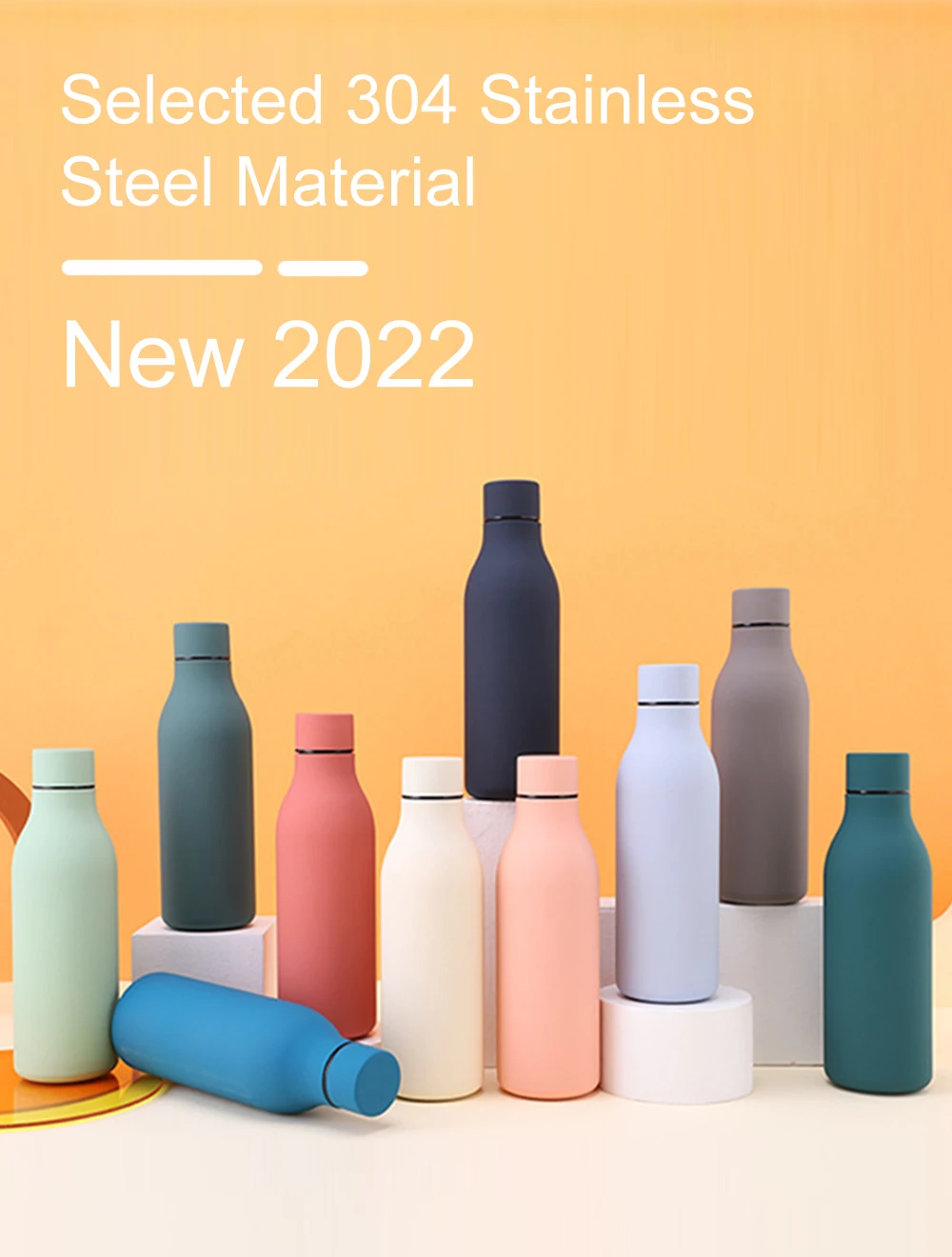 Outdoor Double Wall Thermos Vacuum Flask Insulated Sports Cola Shaped ...