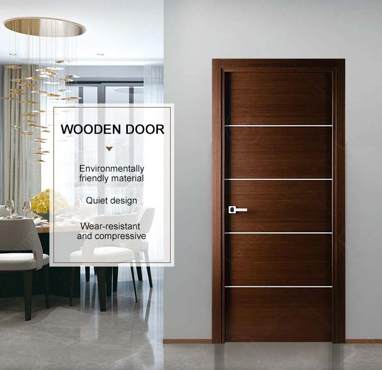 First Class Mdf Solid Wood Internal Doors Top Quality Melamine Hotel