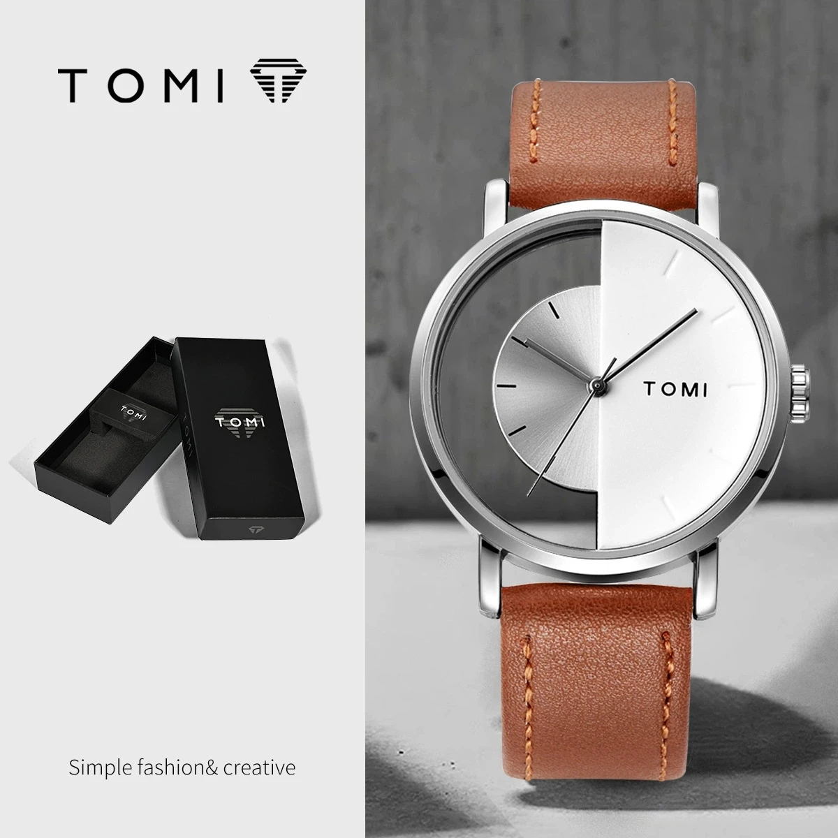 Tomi T080 Analog Quartz Watch - Stylish & Durable Mens Watch