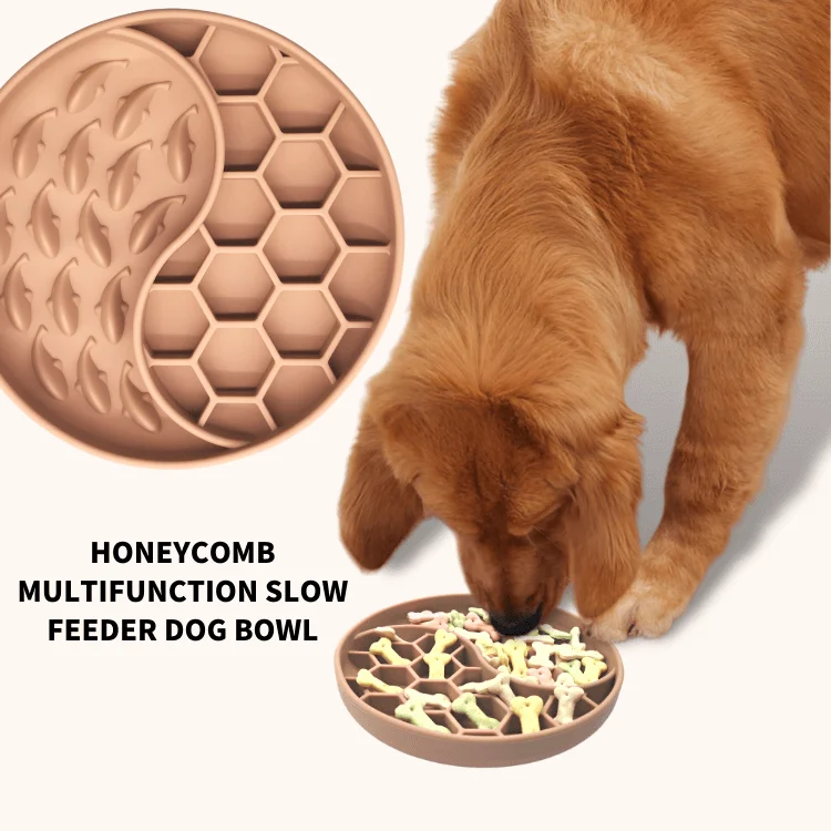 New Pet Food Drinking Bowl Silicone Slow Food Bowl Custom