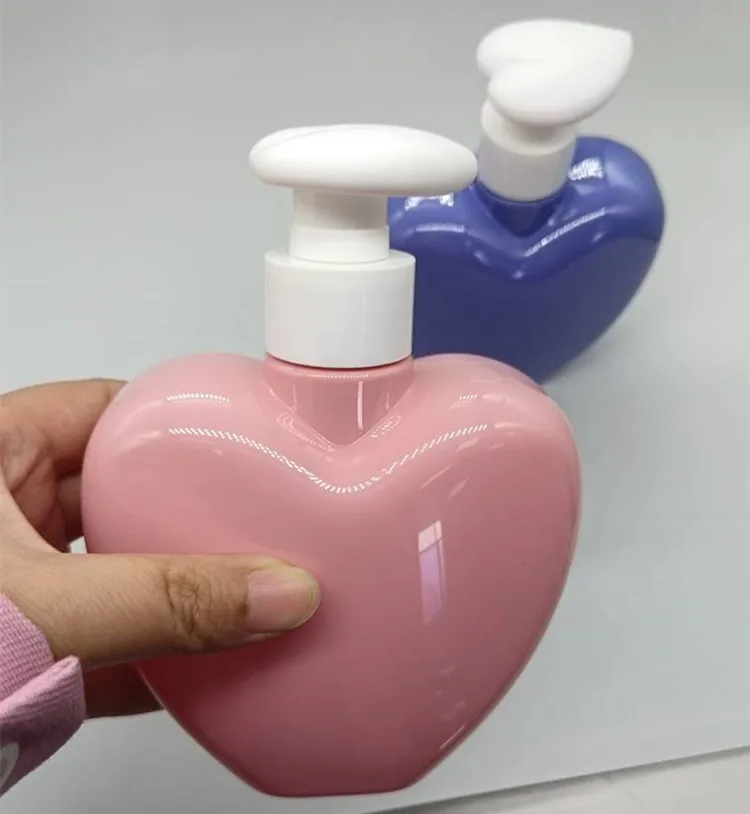 350ml/12ozピンクラブハートボトル香水スプレーハート型プラスチック