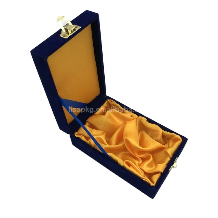 Роскошная бархатная деревянная подарочная упаковка для ювелирных изделий, коробка из МДФ с атласной подкладкой