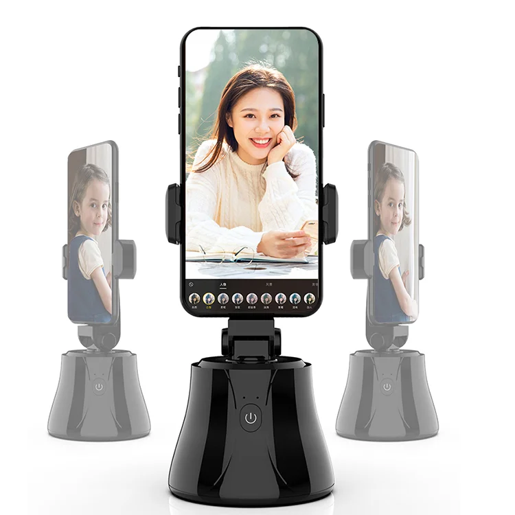 Smart Auto 360 Rotating Face Tracking Mobile Phone Holder Tripod Black 360 Degree Soporte De Video Para Telefonos Inteligentes