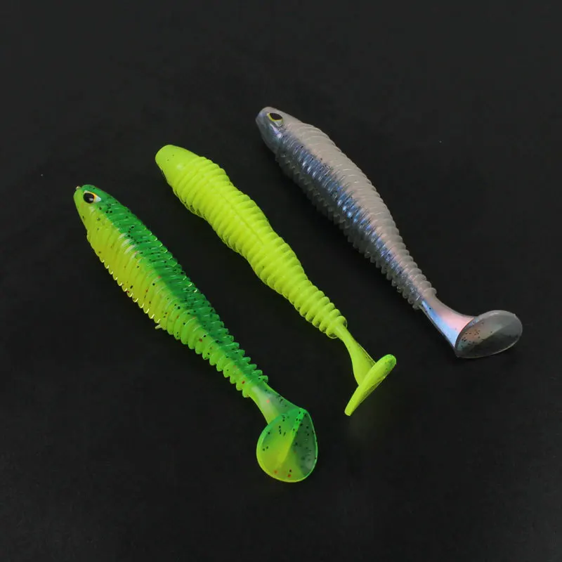 Double Color T Tail Soft Worm