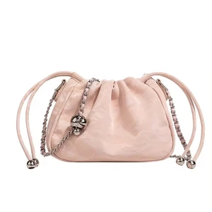 Luxury Designer PU Leather Quilted Purse for Women Oblique Style with Metal Chain Autumn/Winter Fashion Factory-Made Bag