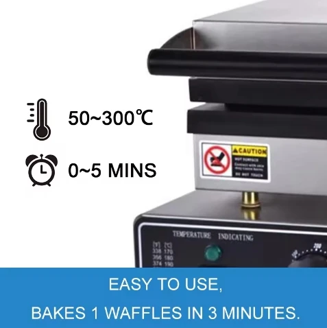 Snack Bakery Equipment Commercial flower Shape Waffle Maker Machine electric donut Five grid plum blossom waffle oven details