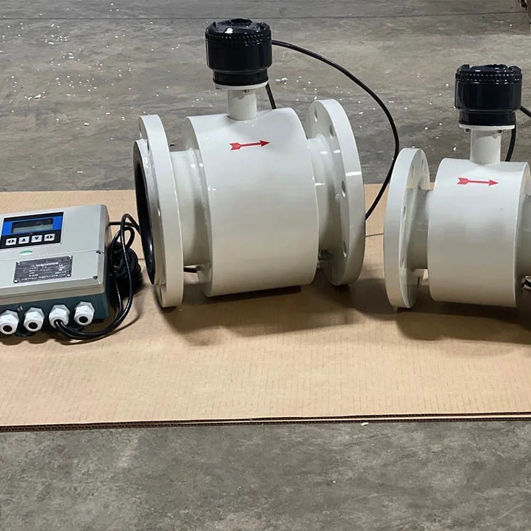 Water Flow Measurement Device Split Type 4 Inch Lcd Liquid Flowmeter Flujometros Magnetic Water Flow Meter Wifi Dn100