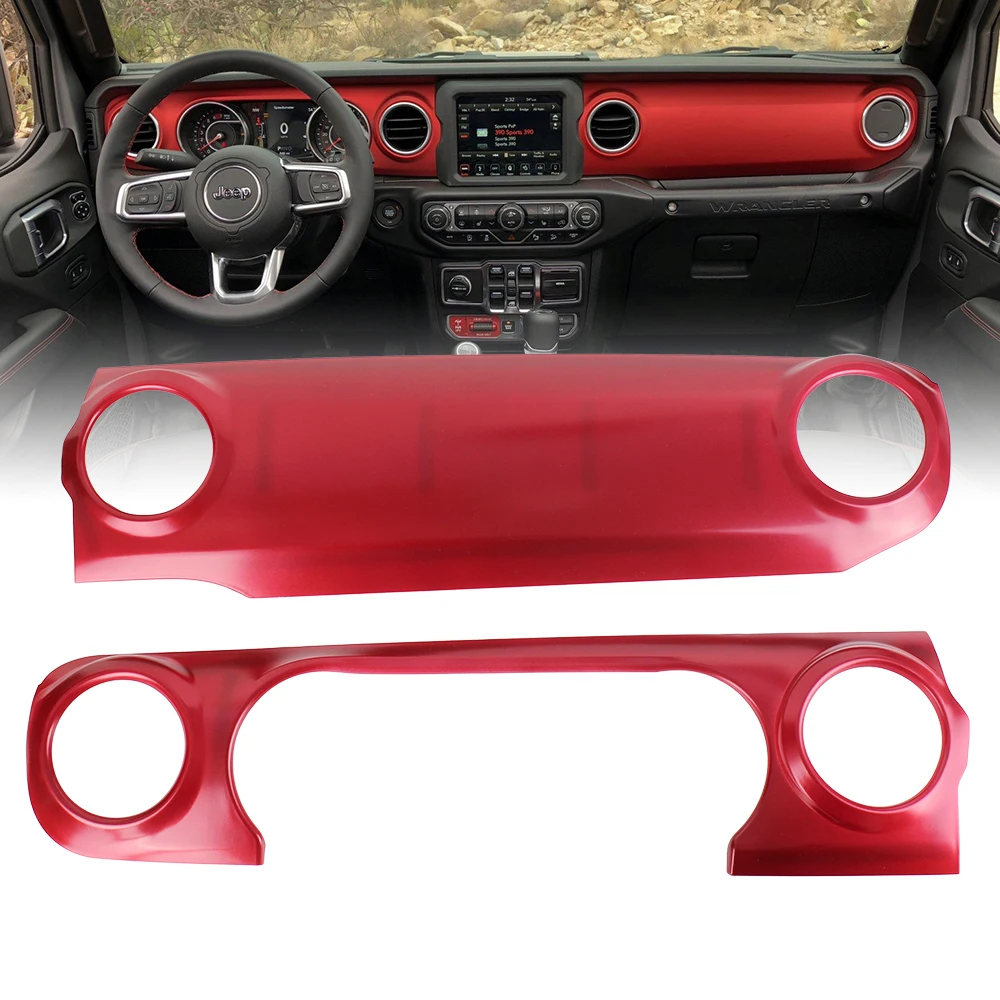 Bentolin 20Pcs Red Full Set Interior Decoration Trim Kit for Jeep Wrangler 2011-2017 4 Door Air Outlet & Door Inner Handle & Handbrake Trim & Cup Holder & Gear Shift Knobs Cover Trim 
