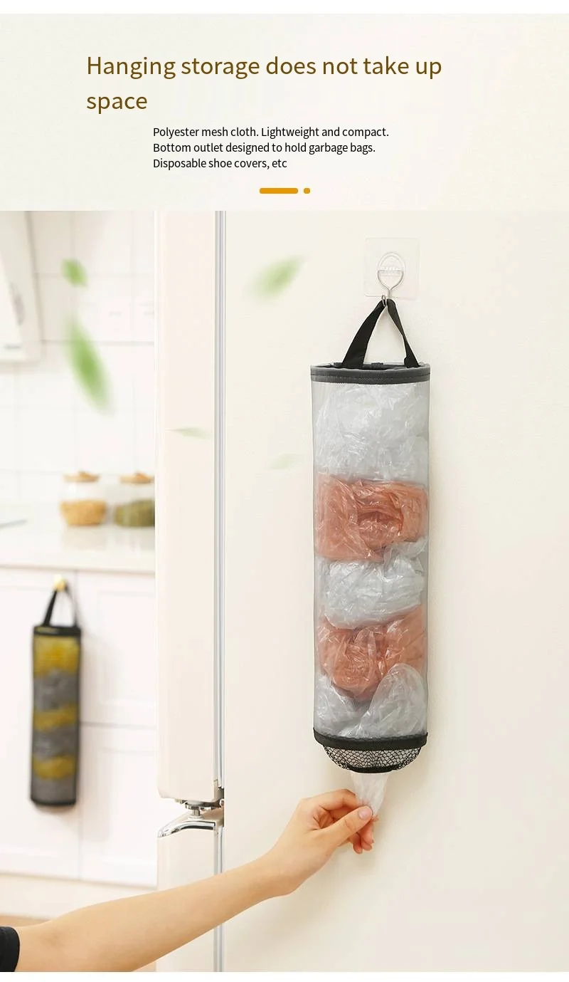 Kitchen garbage bag storage Hanging storage Sundries bag portable extractor plastic storage box supplier