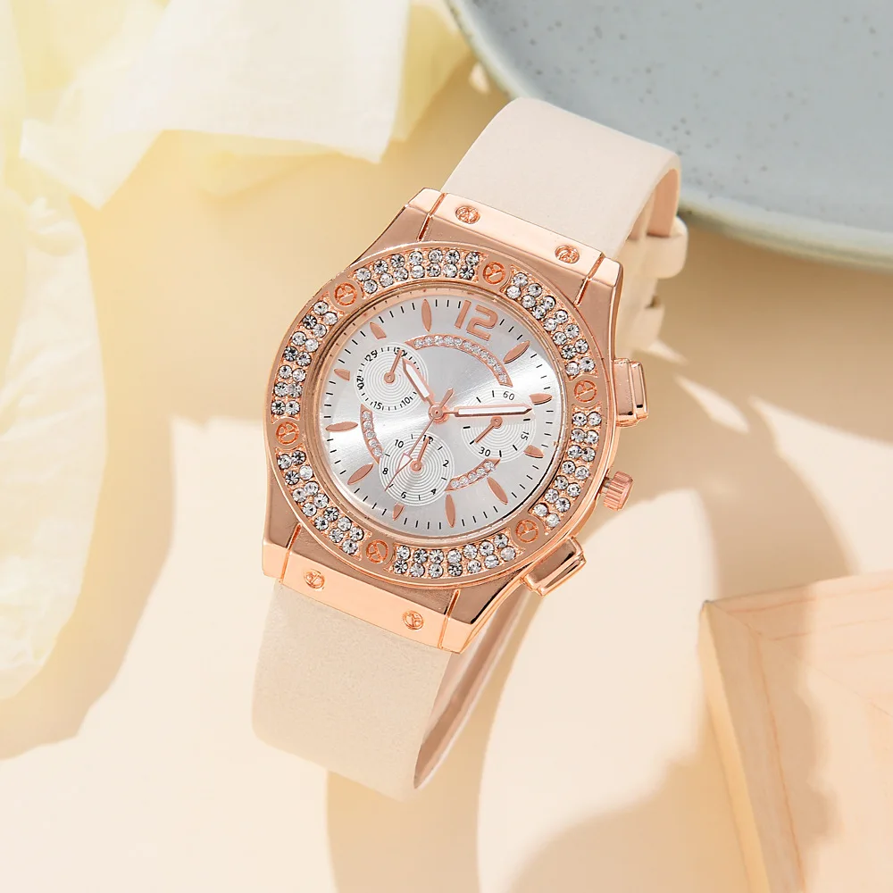 Luxury Women Fashion Elegant Wristwatch With Flower Bracelet Quartz