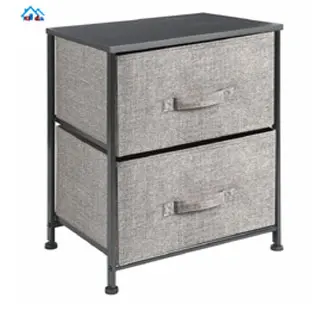 Customizable Fabric Bedside Table Bedside Furniture Wooden Shelf Storage Drawer Cabinet