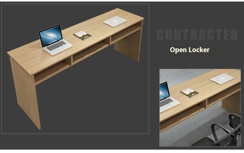 Modern Design Training Table and Chair Set Long Wooden Panel Negotiation Table for Employee Training Office Furniture