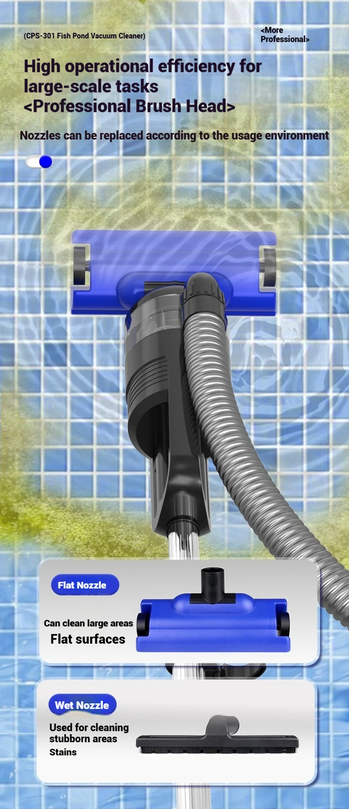 Sunsun Machine SUNSUN Fish Pond Swimming Pool Underwater Vacuum Cleaner Fish Feces ...
