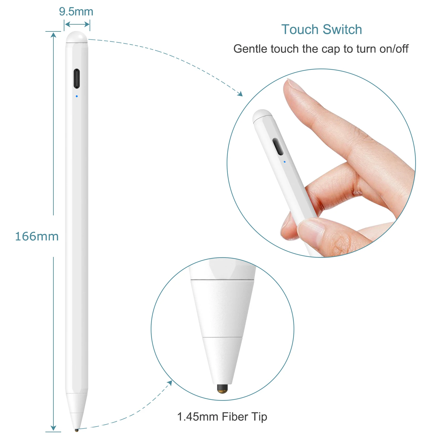 Универсальный сенсорный экран планшета активный карандаш сенсорный Стилус ручка с тонким наконечником для android и IOS емкостный экран телефона