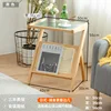 Nanshe side table, 50cm long, natural color (frosted glass).