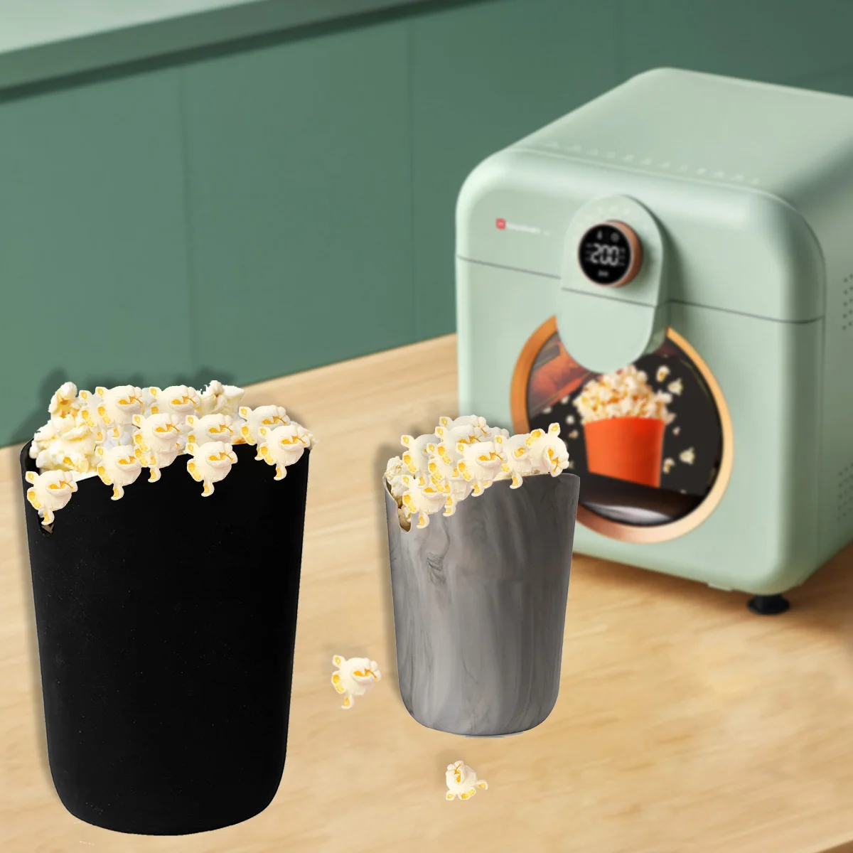 Microwave Silicone Popcorn Popper Reusable Popcorn Buckets and ...