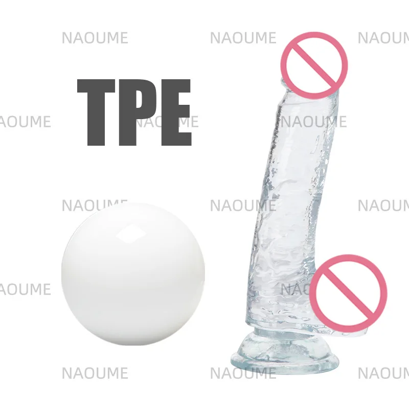Transparency Realistic Dildo 8.1 Inch Big Dildo Female Masturbation Sex Toys G Spot Clitoral Stimulator Penis Sex Toys for Women