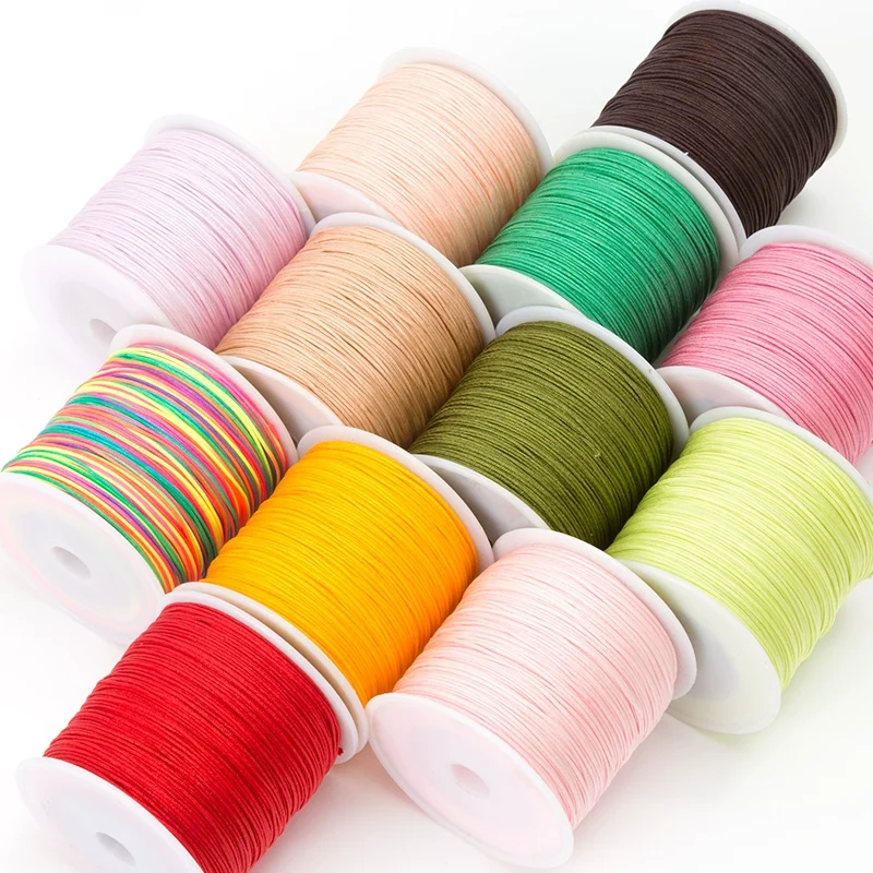 100m/rotolo 0,8 Millimetri Filo Di Nylon Corda Nodo Cinese Macramè - Foto 9