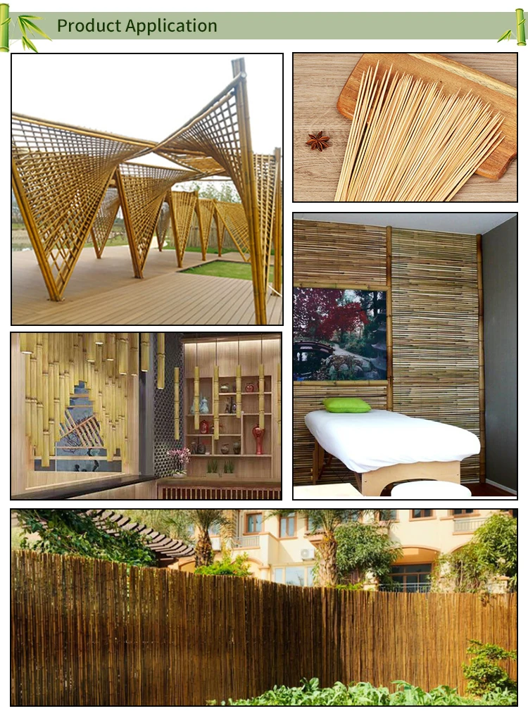 Natural Bamboo Slat Screening Ecofriendly Privacy Slat Fence Screen