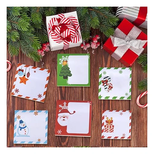 Custom Christmas Paper Notes for Note Taking Christmas Sticky Notes Kraft Paper Memo Pad