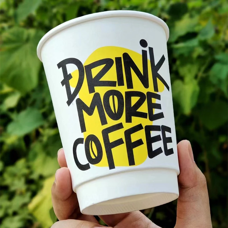 Double Wall Paper Cup For Hot Drink 8oz 10oz 12oz 16oz 22oz Custom Logo