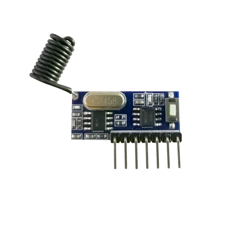 433MHz RF Wireless Receiver Module - 4 Channel Learning Code Decoder ...