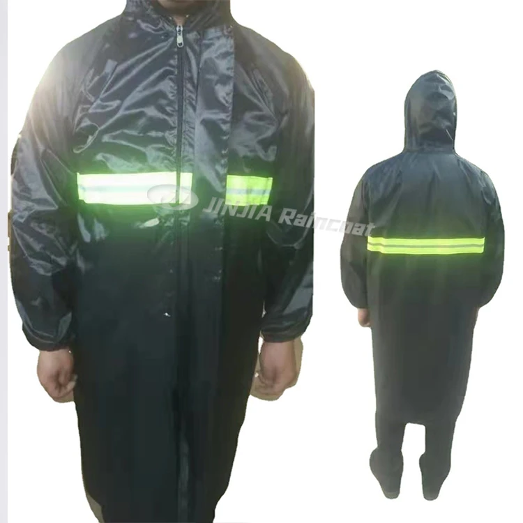 Image [6]-High Quality Rain Coat Reflective Strips Polyester Pvc Hiking Waterproof Rainjackets - jinjiaraincoats-jinjiaraincoats