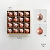 Ensemble de boules de Noël arbre imprimé or rose 3CM
