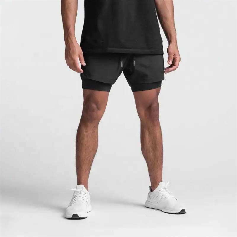 Compressione del sudore personalizzata all'ingrosso 2 in 1 Print Designer Nylon Fiess Boxer Gym Workout Sports Cargo Running Pantaloncini da uomo113_voghion.com