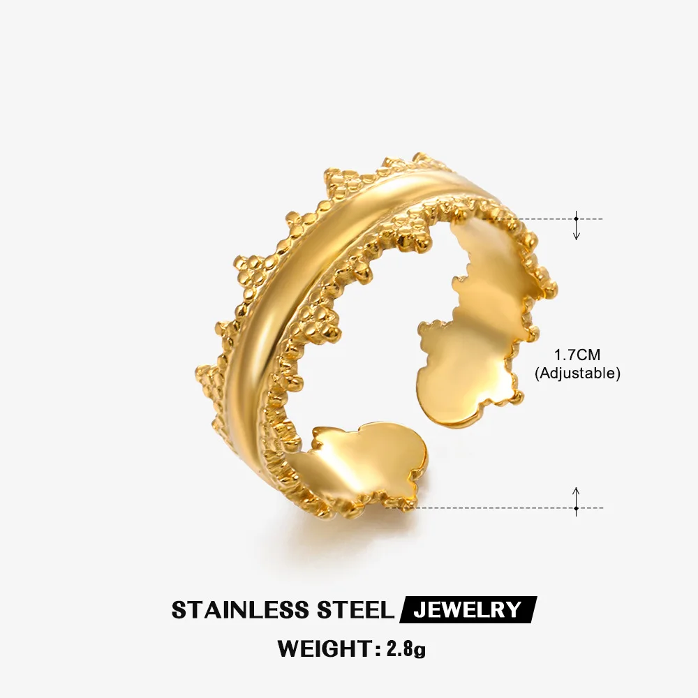 European Style Popular Stainless Steel Geometric Open Ring Female Personality Hip Hop V-shaped Titanium Steel Ring Wholesale