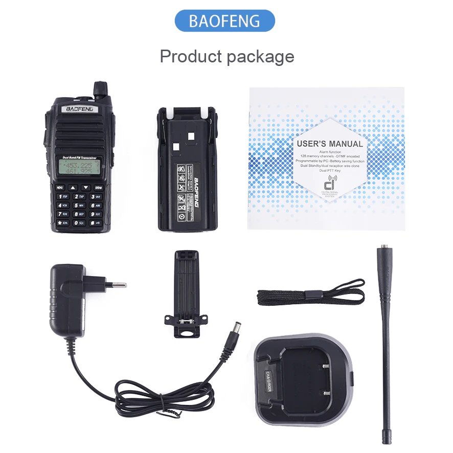 Baofeng Uv-82 Dual Band Ham Woki Toki Two Way Radio 5w 8w Uv 82 Vhf Uhf ...