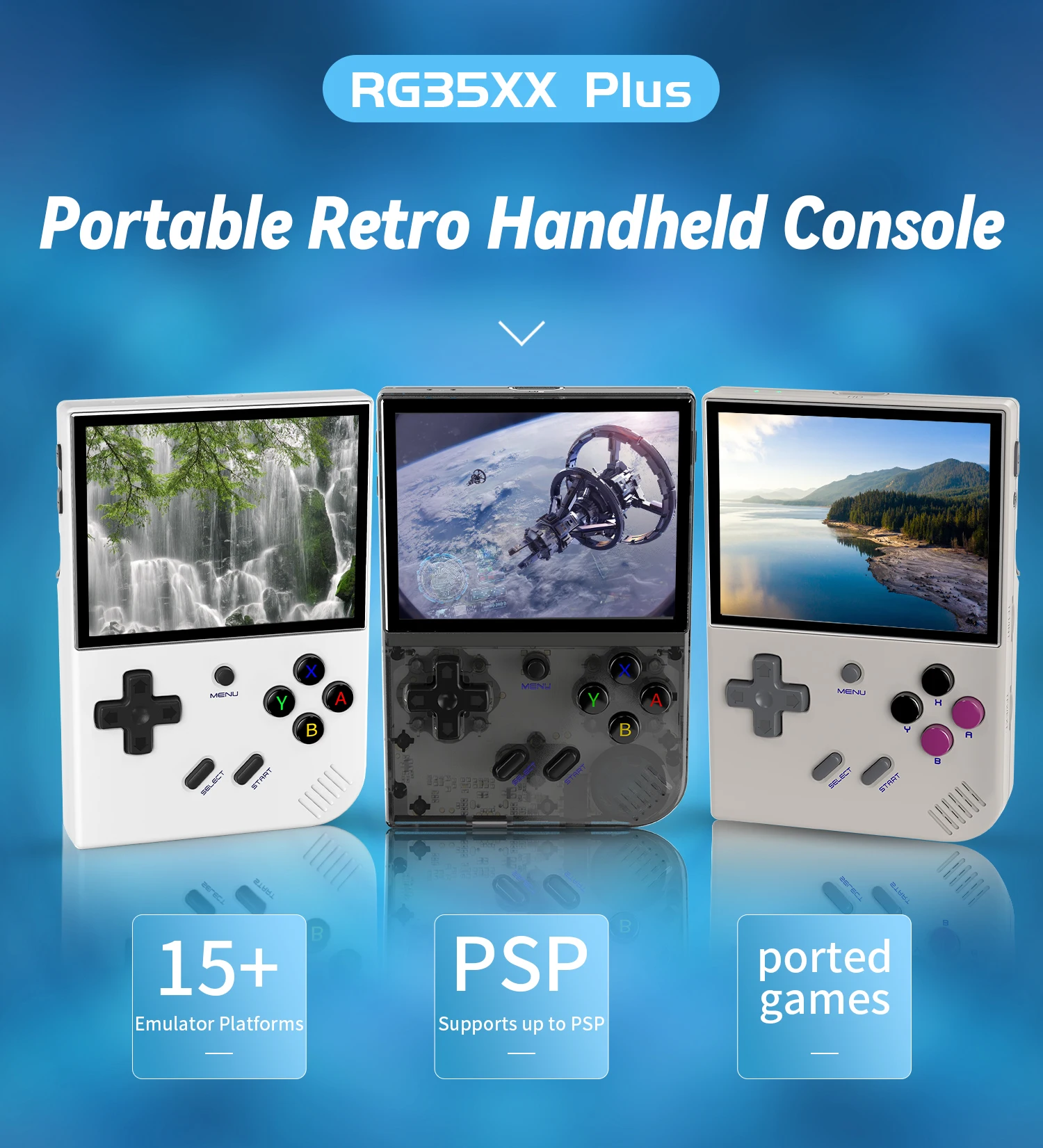ANBERNIC RG35XX Plus - 8 Hours Gaming with Wifi & 64GB Storage