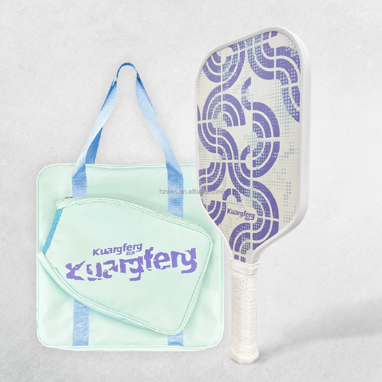 Pickleball Paddle Set Includes Two Square Wood Paddles With One Pickleball