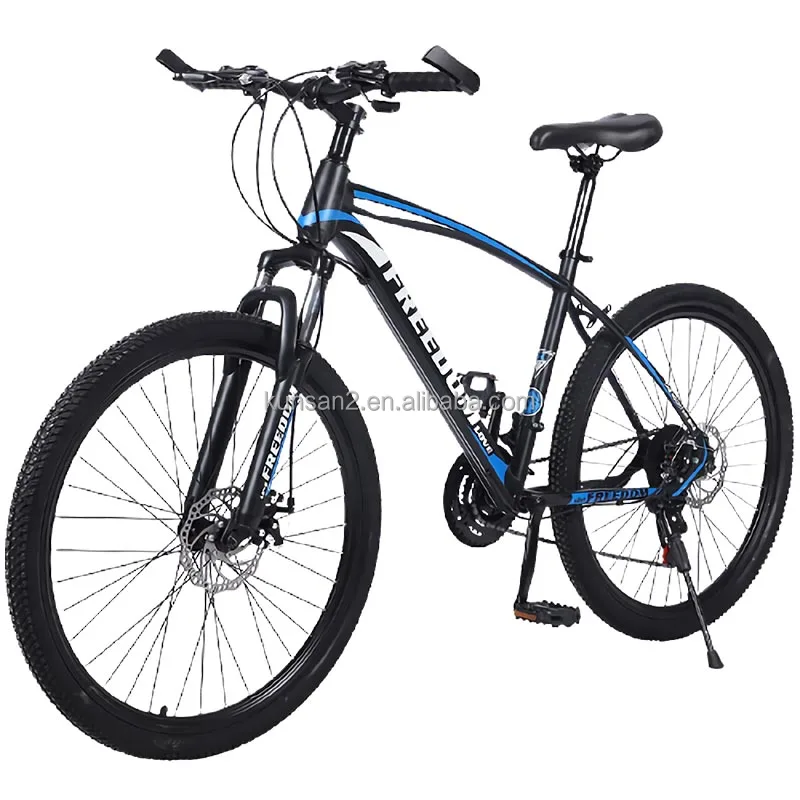 26" Mountain Bike Bicycle with Steel Frame 21 Speed Disc Brakes Front Suspension 