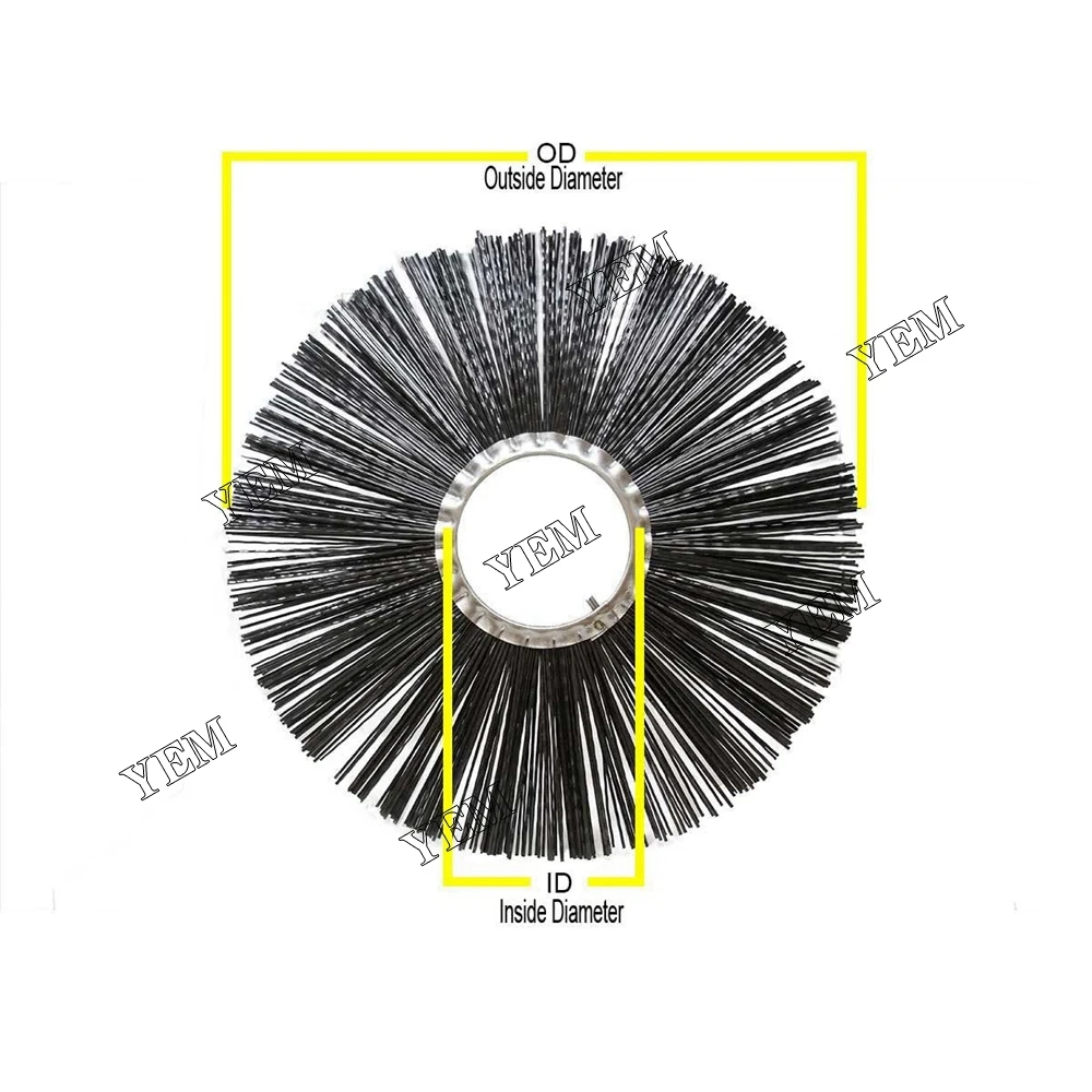 Part No. 7409252 Black Sweeper Wavy Brush 8 1/8 X 26 Fit for Bobcat 3