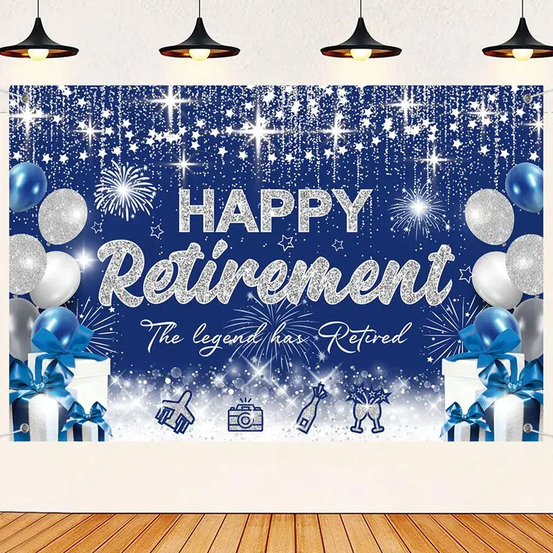 Retirement Program Sample Backdrop Happy Retirement Backdrop - Perfect Party Decorations