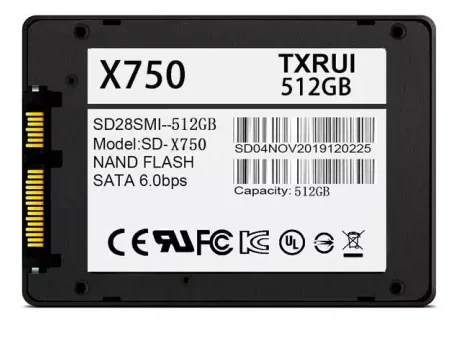 TXRUI X750 512GB 2.5 Inch SATA SSD for Desktop & Laptop - High