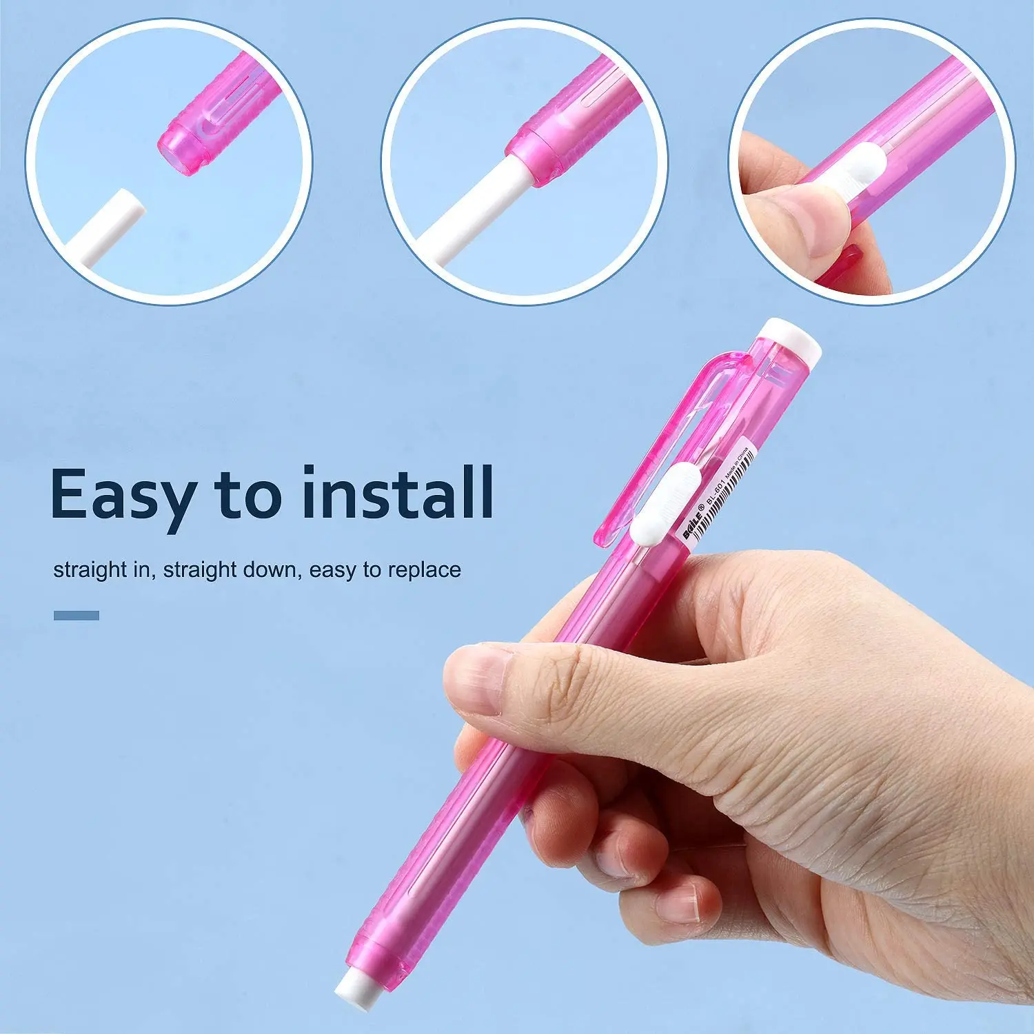 Bview Art Click Retractable Mechanical Pencil Eraser Pen For Painting ...