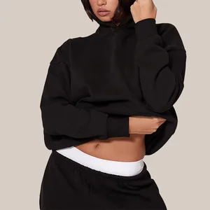 New Design Activewear Sports Outfit Women Hoodies and Jogging Set Workout Vintage  Cropped Oversize Female Tracksuits
