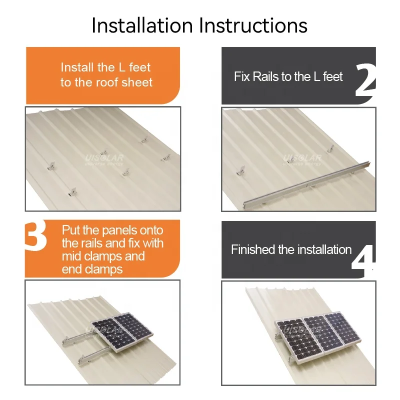 UISOLAR Custom Solar Mounting Bracket L Foot Solar Mounting Solar L Feet Metal Roof Mount Feet L Bracket for Solar Panels