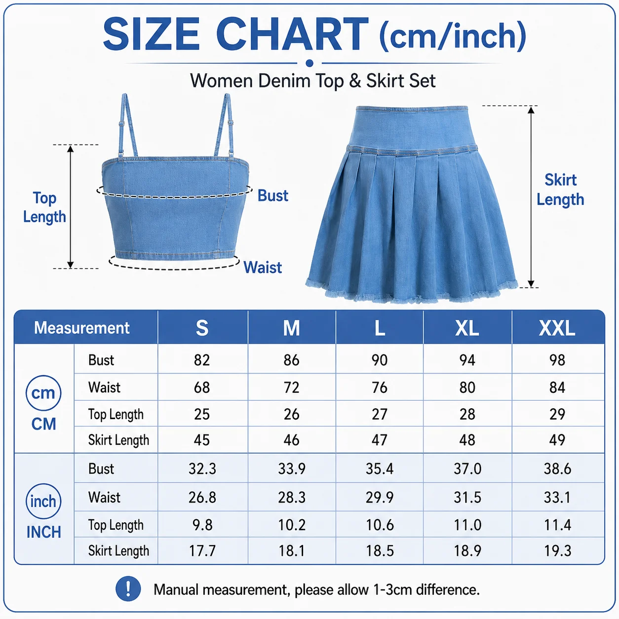 Size measurements